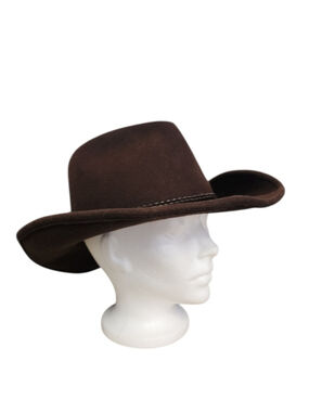 Canadian Leather Wool Waterproof Brown Western Cowboy Hat Men's